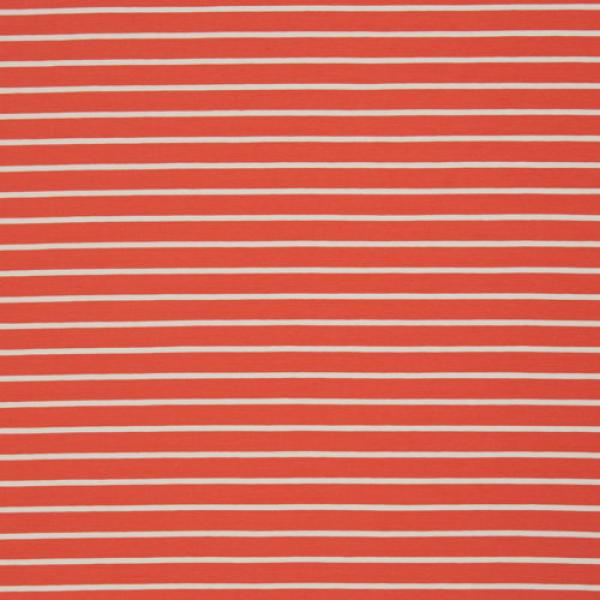 Baumwolljersey Isa Streifen Orange/Weiß  by Swafing